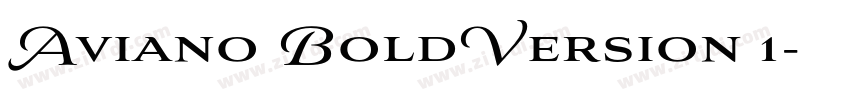 Aviano BoldVersion 1字体转换